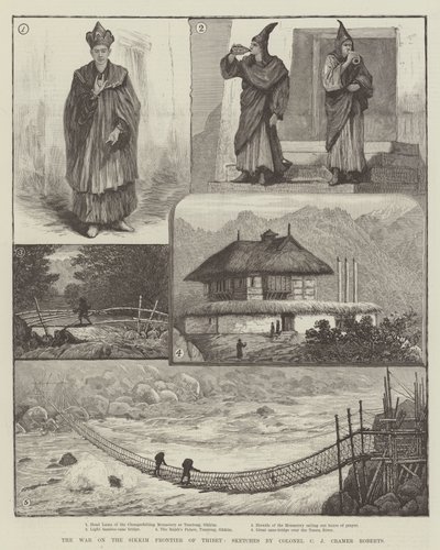 De oorlog aan de Sikkim-grens van Tibet door Walter Paget